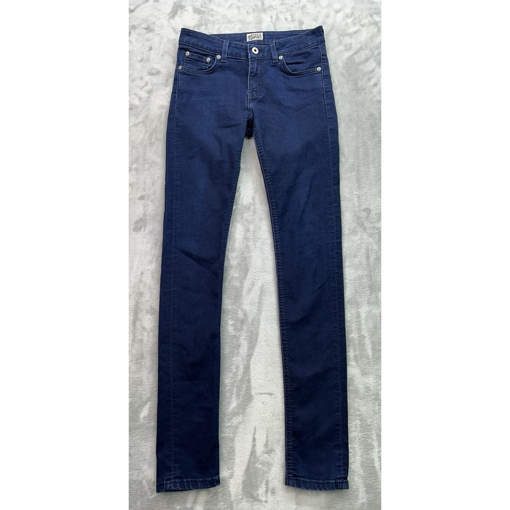 Naked & Famous The Skinny Jeans Womens 26 Dark Indigo Super Stretch Mid Rise
